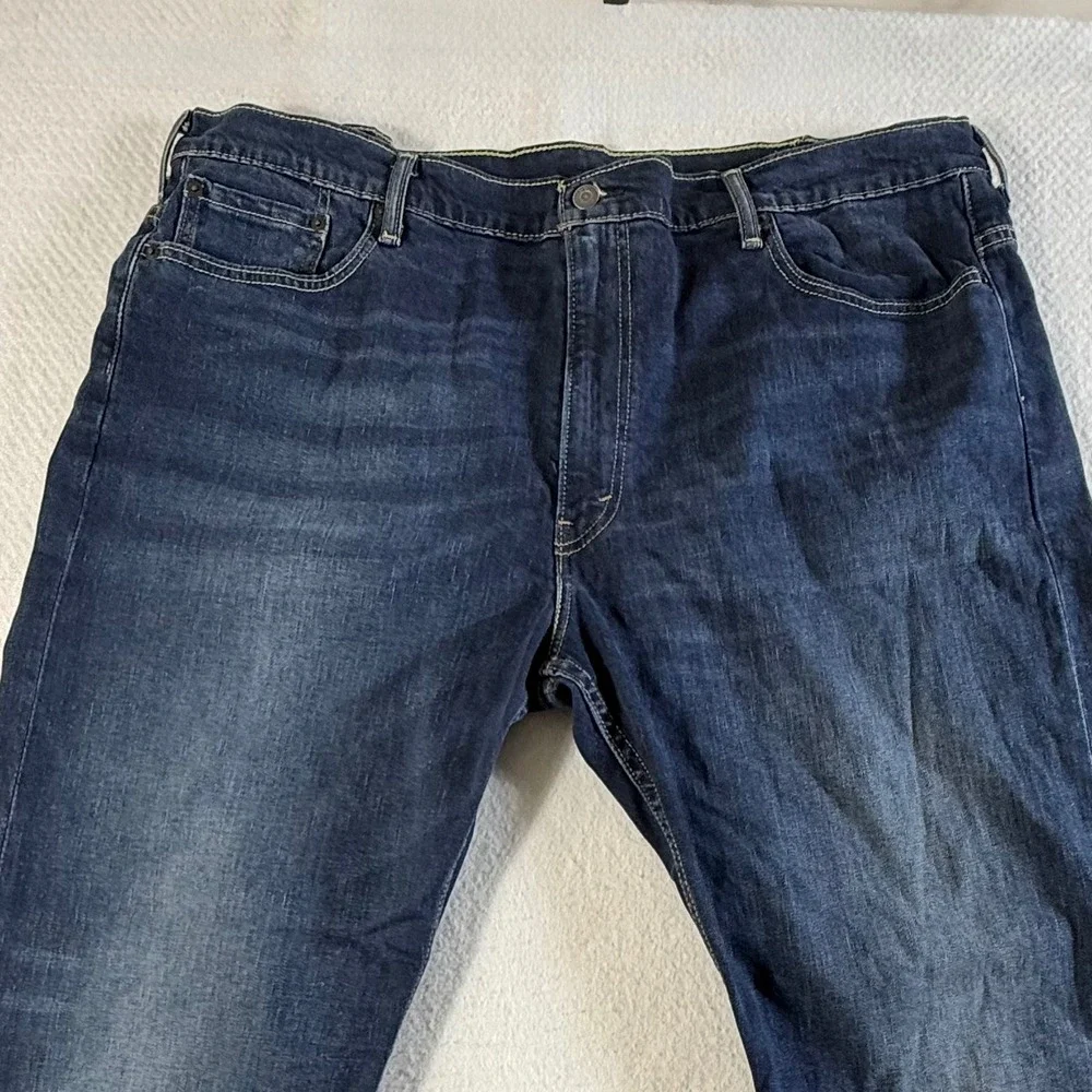 Levis 569 Loose Straight Jeans Mens 42x30 Relaxed Fit Dark Wash Blue